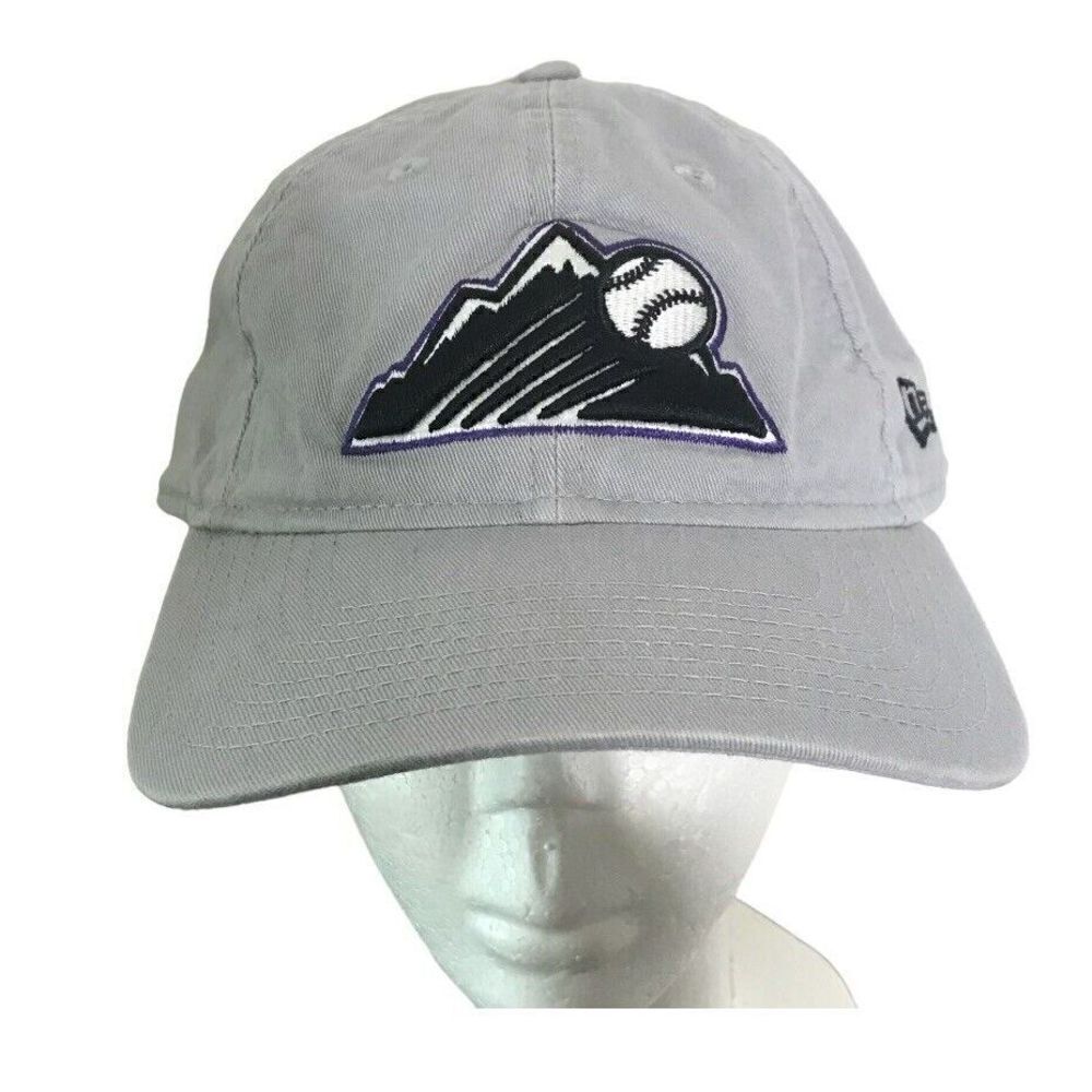Colorado Rockies New Era MLB 9TWENTY Strapback Adjustable Hat Cap Gray Cotton